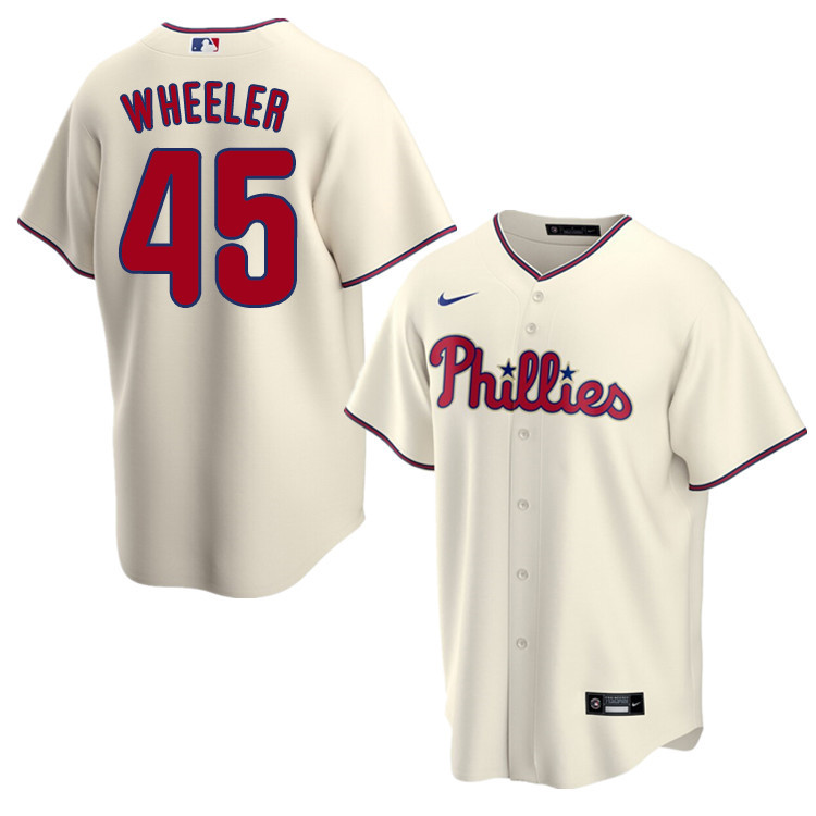 Nike Men #45 Zack Wheeler Philadelphia Phillies Baseball Jerseys Sale-Cream